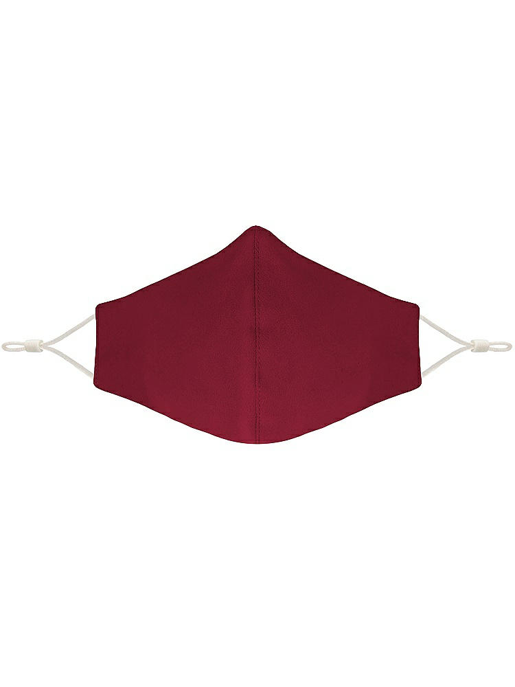 Front View - Burgundy Crepe Reusable Face Mask