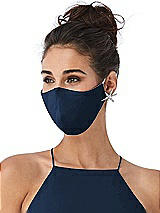 Alt View 2 Thumbnail - Midnight Navy Crepe Reusable Face Mask