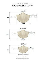 Rear View Thumbnail - Champagne Rococo Lace Reusable Face Mask