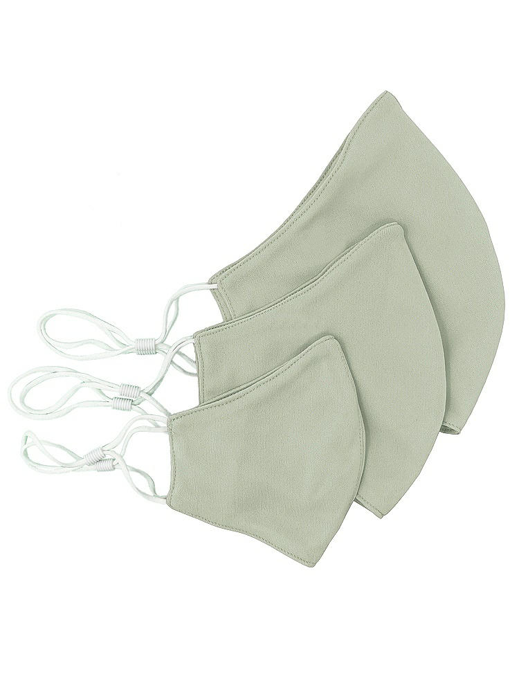 Back View - Celadon Soft Jersey Reusable Face Mask