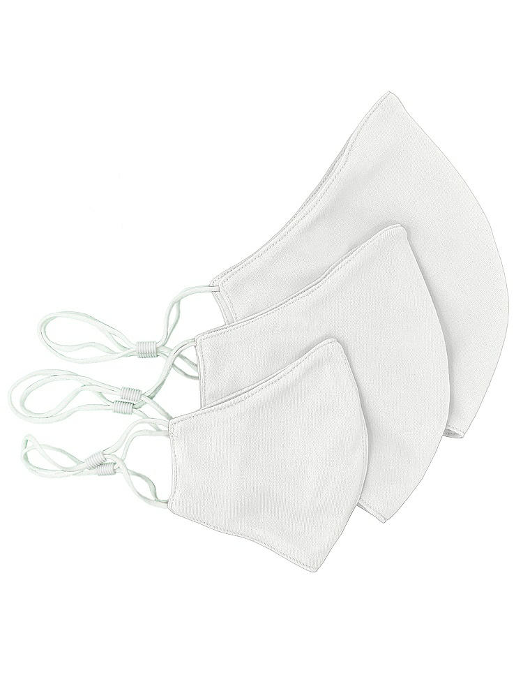 Back View - White Soft Jersey Reusable Face Mask