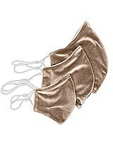 Rear View Thumbnail - Topaz Lux Velvet Reusable Face Mask