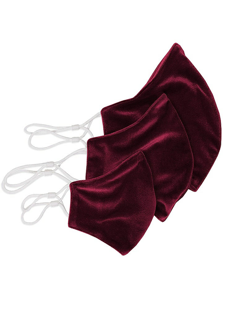 Back View - Cabernet Lux Velvet Reusable Face Mask