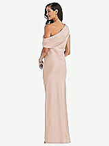 Rear View Thumbnail - Cameo Draped One-Shoulder Convertible Maxi Slip Dress