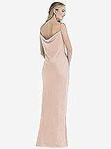 Rear View Thumbnail - Cameo Asymmetrical One-Shoulder Cowl Maxi Slip Dress