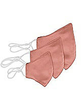 Rear View Thumbnail - Desert Rose Lux Charmeuse Reusable Face Mask