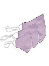 Rear View Thumbnail - Pale Purple Lux Charmeuse Reusable Face Mask