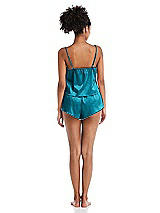 Rear View Thumbnail - Oasis Satin Lounge Shorts with Pockets - Kat