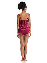 Rear View Thumbnail - Valentine Satin Lounge Shorts with Pockets - Kat