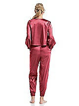 Rear View Thumbnail - Nectar Satin Joggers with Pockets - Mica