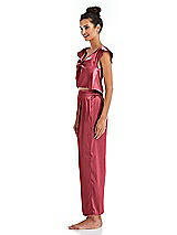 Side View Thumbnail - Nectar Satin Ankle Wide-Leg Lounge Pants - Vic