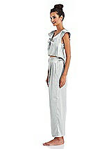 Side View Thumbnail - Sterling Satin Ankle Wide-Leg Lounge Pants - Vic