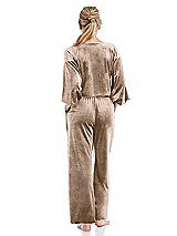 Rear View Thumbnail - Topaz Velvet Ankle Wide-Leg Lounge Pants - Billie