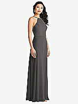 Side View Thumbnail - Caviar Gray Bella Bridesmaids Dress BB129