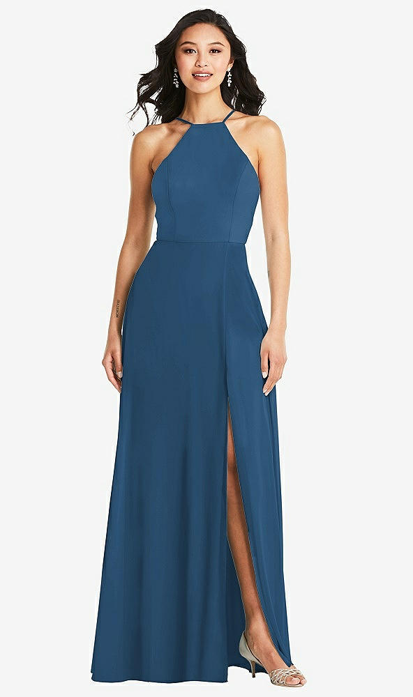 Front View - Dusk Blue Bella Bridesmaids Dress BB129