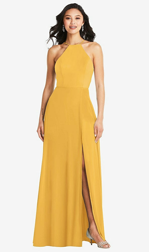 Front View - NYC Yellow Bella Bridesmaids Dress BB129