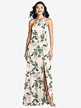 Front View Thumbnail - Palm Beach Print Bella Bridesmaids Dress BB129