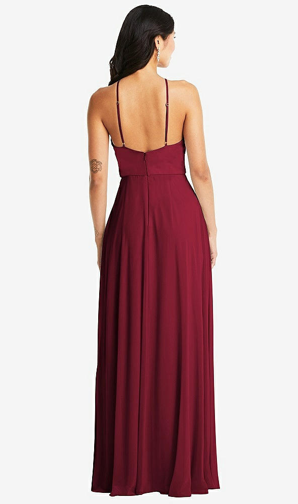 Back View - Burgundy Bella Bridesmaids Dress BB129