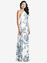 Side View Thumbnail - Cottage Rose Dusk Blue Bella Bridesmaids Dress BB129