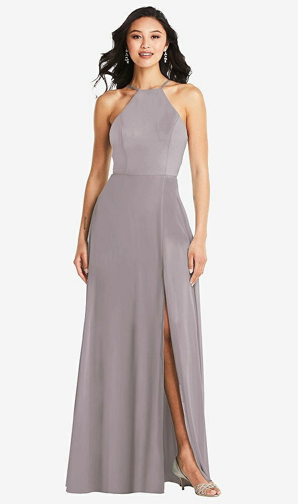 Front View - Cashmere Gray Bella Bridesmaids Dress BB129