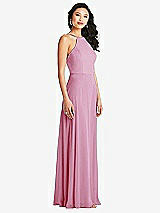 Side View Thumbnail - Powder Pink Bella Bridesmaids Dress BB129