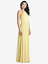 Side View Thumbnail - Pale Yellow Bella Bridesmaids Dress BB129