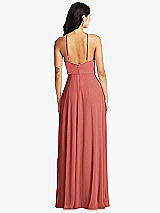 Rear View Thumbnail - Coral Pink Bella Bridesmaids Dress BB129