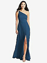 Front View Thumbnail - Dusk Blue Bella Bridesmaids Dress BB130