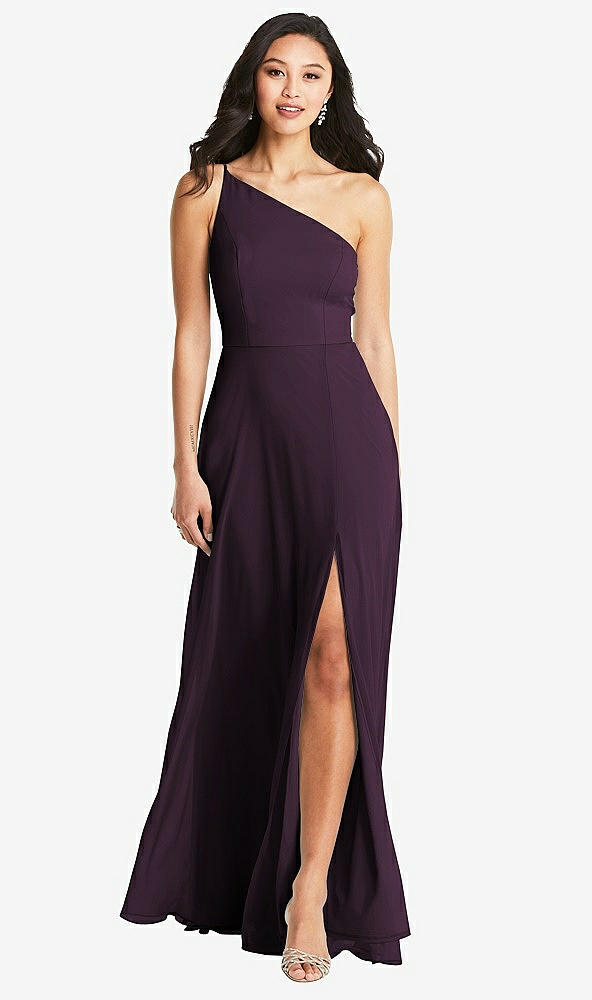 Front View - Aubergine Bella Bridesmaids Dress BB130