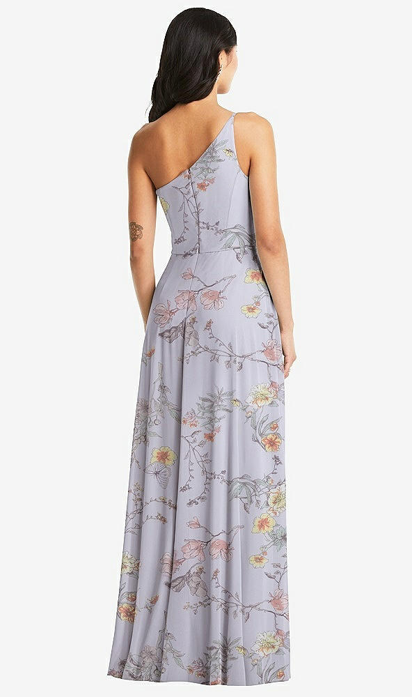 Back View - Butterfly Botanica Silver Dove Bella Bridesmaids Dress BB130