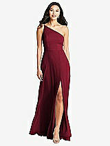 Front View Thumbnail - Burgundy Bella Bridesmaids Dress BB130