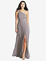 Front View Thumbnail - Cashmere Gray Bella Bridesmaids Dress BB130