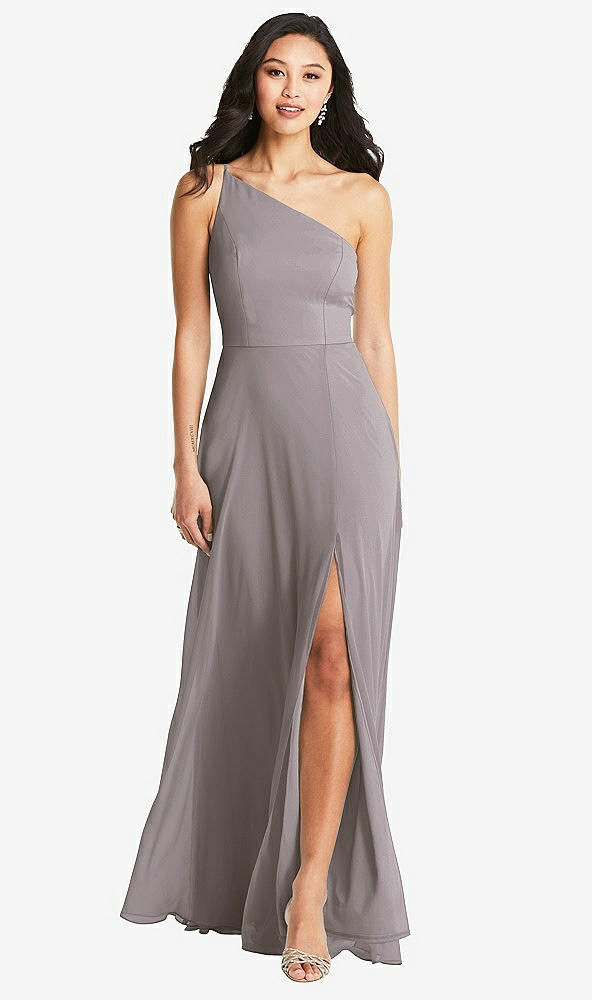 Front View - Cashmere Gray Bella Bridesmaids Dress BB130