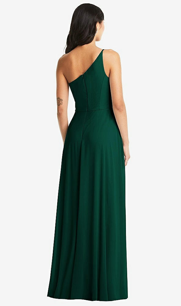 Back View - Hunter Green Bella Bridesmaids Dress BB130