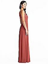 Side View Thumbnail - Coral Pink Bella Bridesmaids Dress BB130