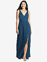 Front View Thumbnail - Dusk Blue Bella Bridesmaids Dress BB131