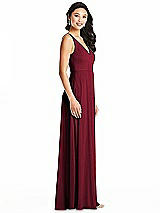 Side View Thumbnail - Burgundy Bella Bridesmaids Dress BB131