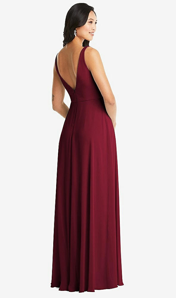 Back View - Burgundy Bella Bridesmaids Dress BB131