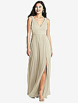 Front View Thumbnail - Champagne Bella Bridesmaids Dress BB131