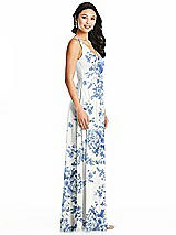 Side View Thumbnail - Cottage Rose Dusk Blue Bella Bridesmaids Dress BB131