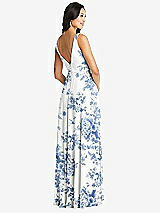 Rear View Thumbnail - Cottage Rose Dusk Blue Bella Bridesmaids Dress BB131