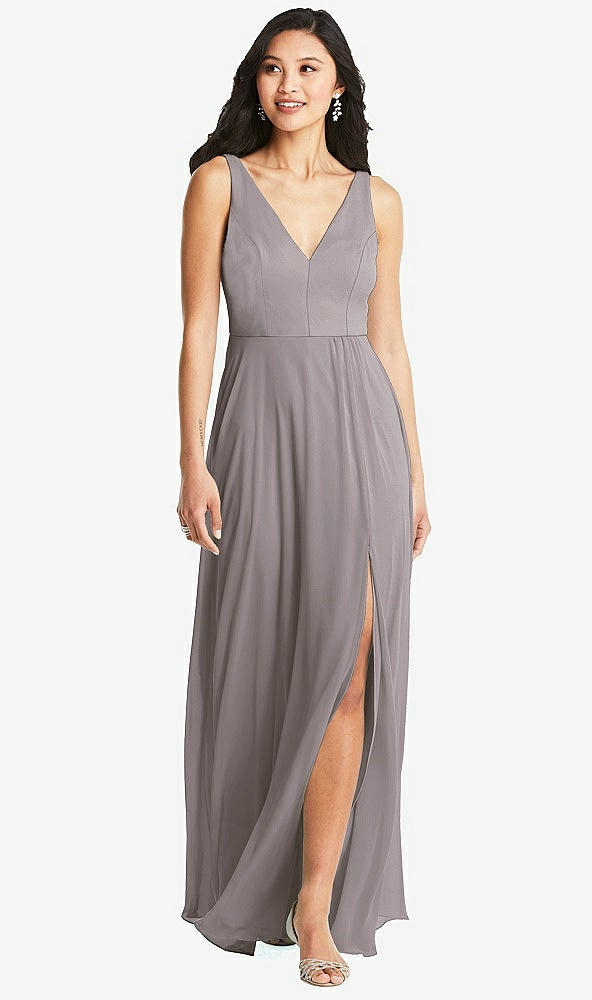 Front View - Cashmere Gray Bella Bridesmaids Dress BB131