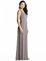 Side View Thumbnail - Cashmere Gray Bella Bridesmaids Dress BB131