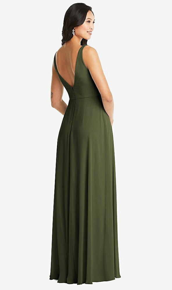 Back View - Olive Green Bella Bridesmaids Dress BB131