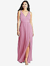 Front View Thumbnail - Powder Pink Bella Bridesmaids Dress BB131