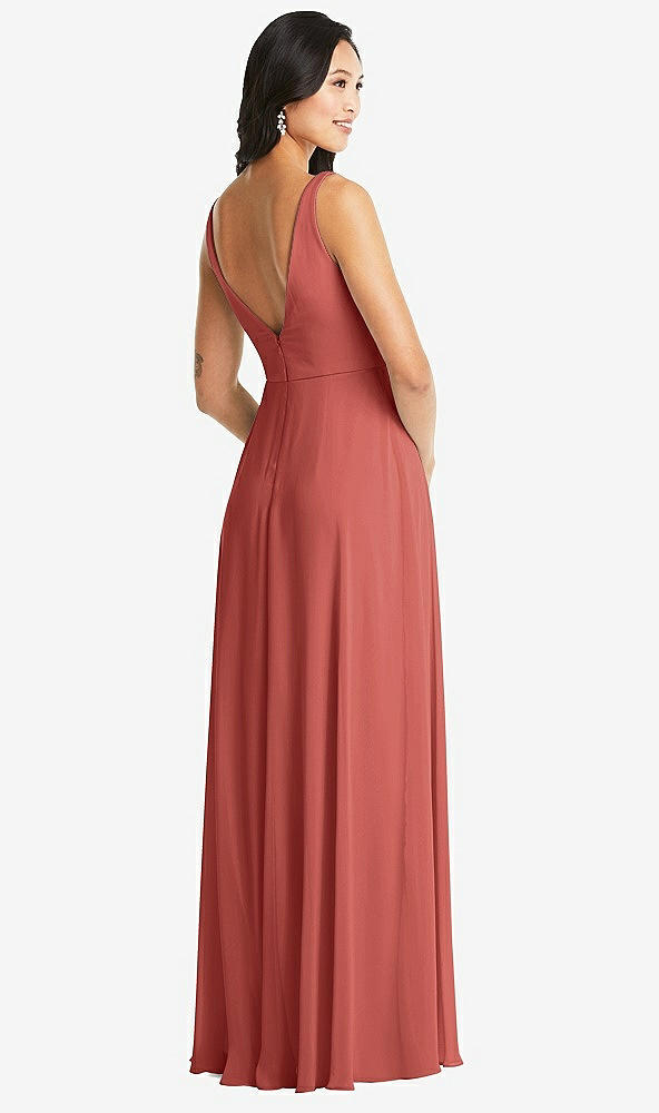 Back View - Coral Pink Bella Bridesmaids Dress BB131