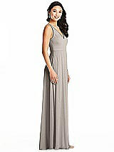 Side View Thumbnail - Taupe Bella Bridesmaids Dress BB131