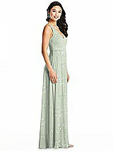 Side View Thumbnail - Vintage Primrose Sage Bella Bridesmaids Dress BB131