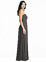 Side View Thumbnail - Caviar Gray Bella Bridesmaids Dress BB132