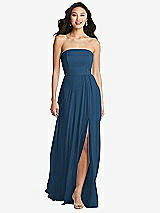 Front View Thumbnail - Dusk Blue Bella Bridesmaids Dress BB132